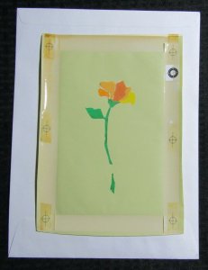 HAPPY MOTHERS DAY Cut Paper Tulip Flower 7x9.5 Greeting Card Art #MD1188