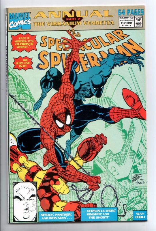 Spectacular Spider-Man Annual #11 - Iron Man/Black Panther (Marvel, 1991) VF/NM