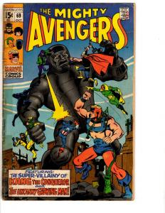 Avengers # 69 VG Marvel Comic Book Kang Iron Man Hulk Thor Captain America RH3