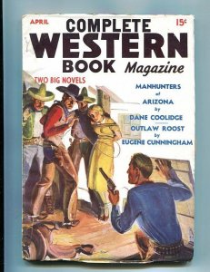 COMPLETE WESTERN PULP-APR-1936-BOUND BLONDE COVER-RARE! FN