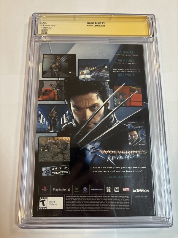Emma Frost (2003) # 1 (CGC 9.6 SS) Signed Greg Horn * Marvel Comics