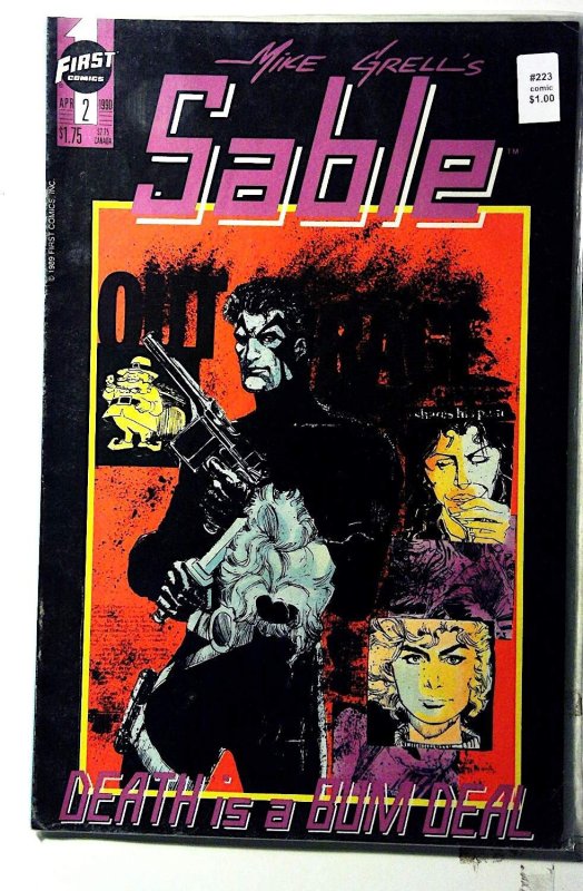 Mike Grell's Sable #2 (1990) First Comics Jon Sable 1st Print Comic Book