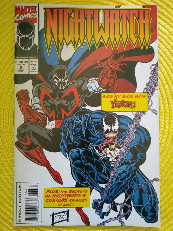 Nightwatch (two issue lot) #5 & 6 (1994) Venom appearance 