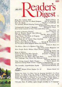 Reader's Digest, The #603 FN ; R.D. | July 1972 Reverend Billy Graham