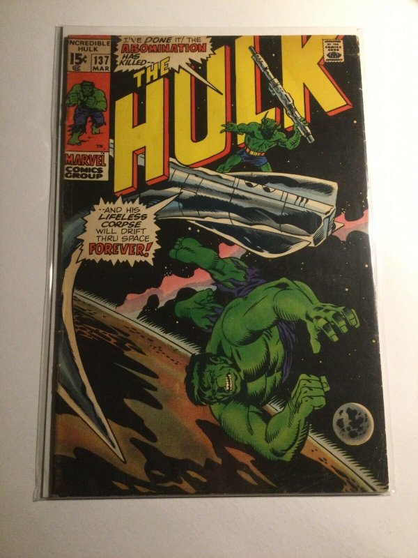 Incredible Hulk 137 very good vg 4.0 Marvel