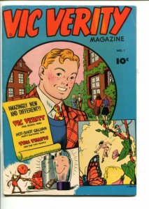 VIC VERITY #1-1945-CC BECK ART-FAWCETT-SOUTHERN STATES-fn/vf