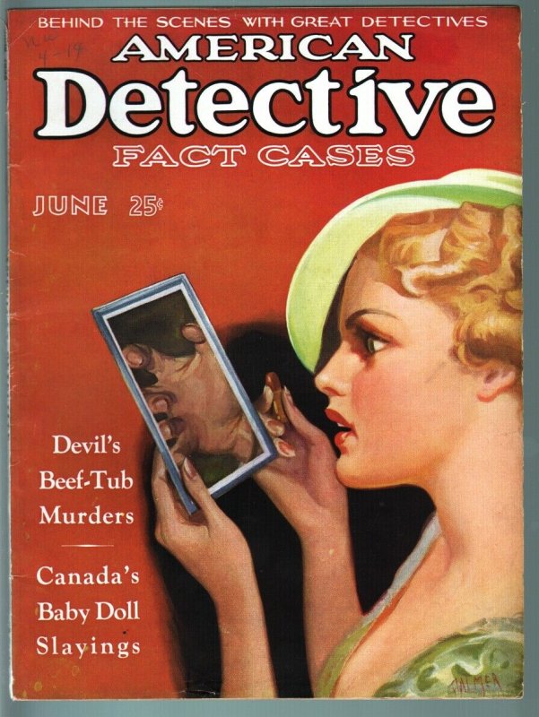 AMERICAN DETECTIVE PULP-JUNE 1936-MURDER MYSTERY-SCOTLAND YARD-CRIME- VG/FN