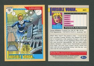 1991 Marvel Comics II  Card  #41 ( Invisible Woman )  MINT