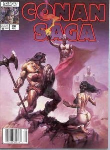 Conan Saga #28 (Newsstand) FN ; Marvel | Boris Vallejo