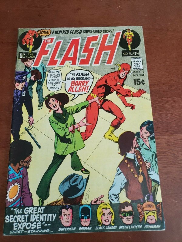 The Flash #204 (1971) - DC Comics - Comic Book white pages!