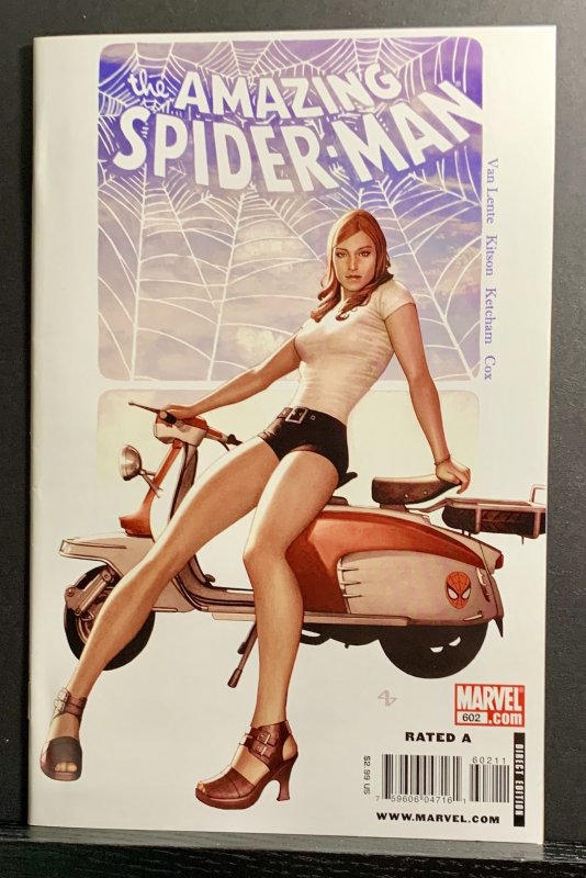 The Amazing Spider-Man #602 (2009) Classic Adi Granov Mary Jane Scooter Cover