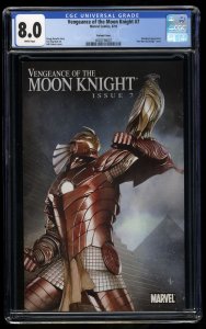 Vengeance of the Moon Knight #7 CGC VF 8.0 White Pages 1:15 Granov Variant