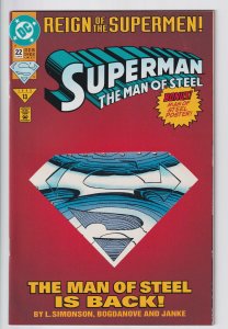 DC Comics! Superman The Man of Steel! Issue #22!