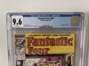 FANTASTIC FOUR 301 CGC 9.6 Newsstand - Wizard Appearance (1987)