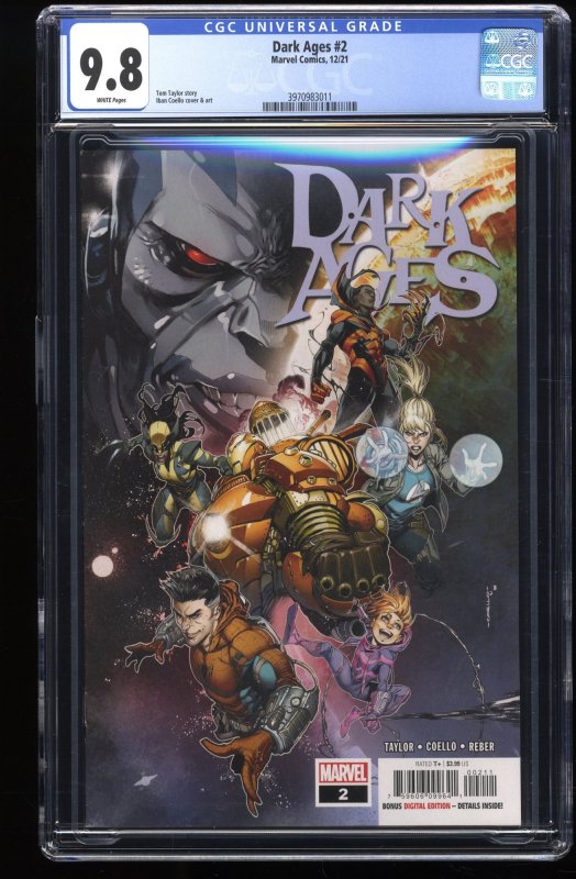 Dark Ages (2021) #2 CGC NM/M 9.8 White Pages