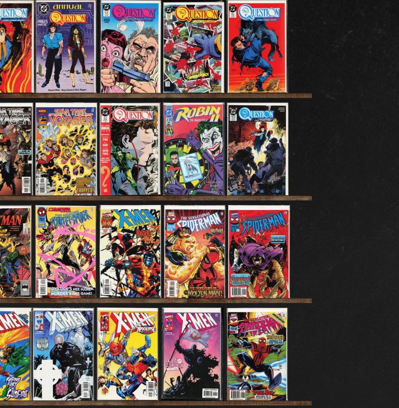 Huge Lot 130+ Comics with The Question, X-Men, Star Trek: Voyager & More!