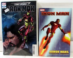 Iron Man Lot 2 #1 Model13 Var, Armor Wars 2 TPB 2nd Print 2018 Marvel 9.4 Comics