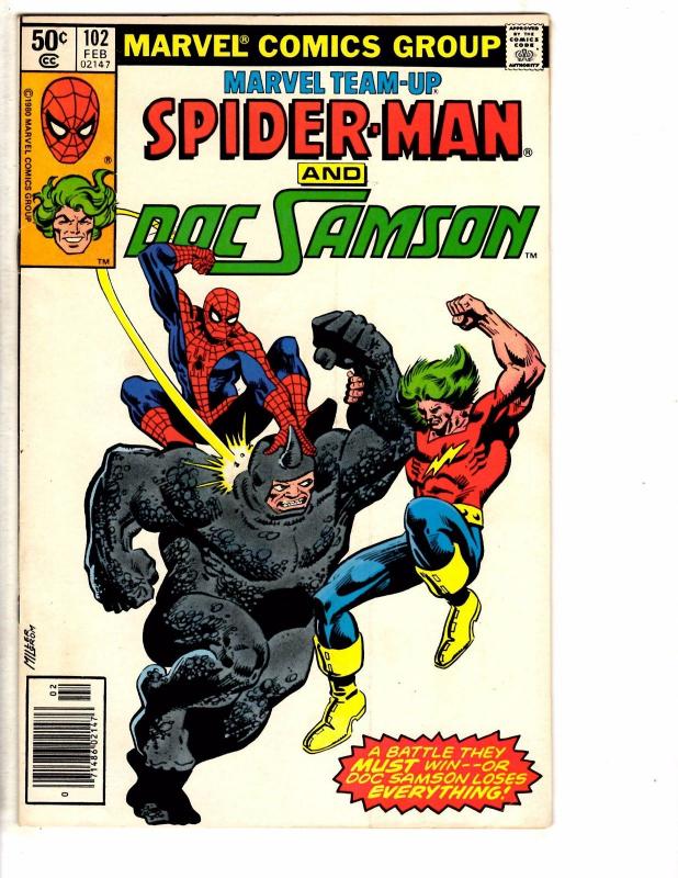7 Marvel Team-Up Comic Books # 93 94 96 98 102 110 111 VF Range Spider-Man AH2