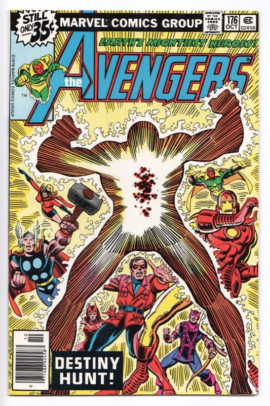 Avengers #176 - App of Ms. Marvel (Marvel, 1978) FN-