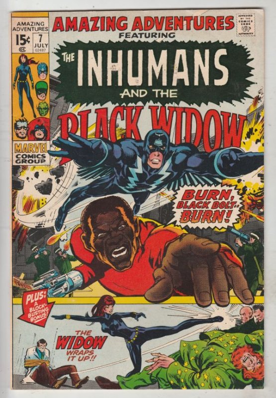 Amazing Adventures #7 (Jan-71) FN/VF Mid-High-Grade Black Widow, Inhumans