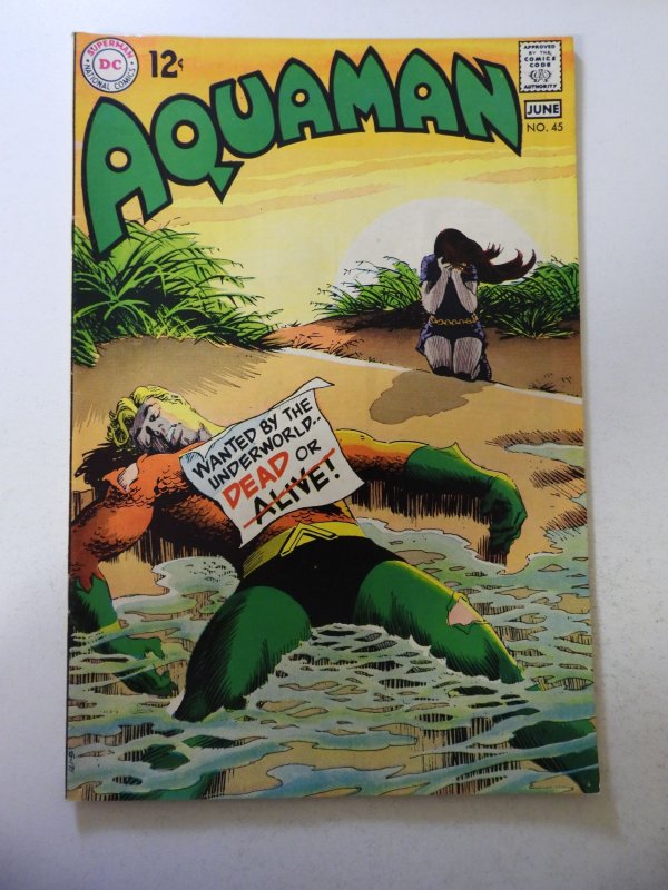 Aquaman #45 (1969) FN Condition 4 small pin holes through book at each corner