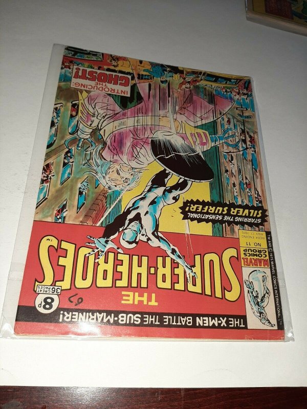 SILVER SURFER volume 1 .THE SUPER HEROES 11.  8 Pence. UK COMIC .1970s comic! 