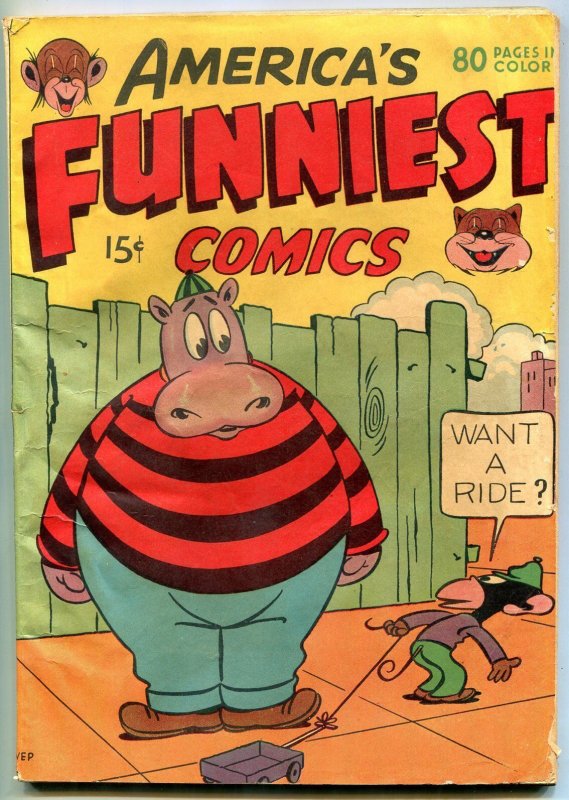 America's Funniest Comics 1944- Rare Funny Animals- Fat Boy VG+