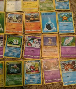 Pokemon cards Various  lot of 52 and Card Holder 1999-2017 very used