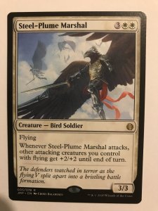 STEEL-PLUME MARSHALL : Magic the Gathering MTG card; Jumpstart, Rare, NM