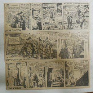 (50) Steve Canyon Dailies by Milton Caniff from 3-4,1961 Size: 2.5 x 7 inches