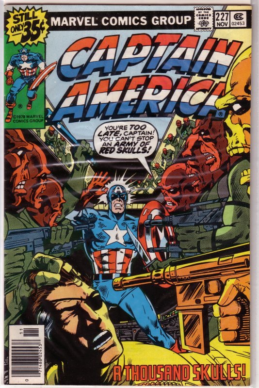 Captain America   vol. 1   #227 FN McKenzie/Sal Buscema, Nick Fury, Red Skull