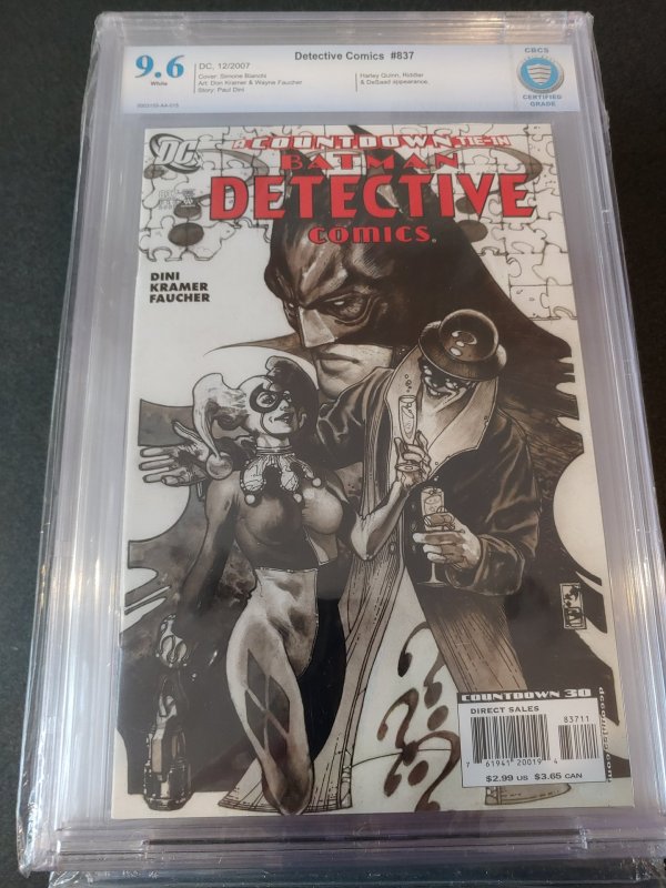 DETECTIVE COMICS #837 CBCS 9.6 WHITE PAGES HARLEY QUINN