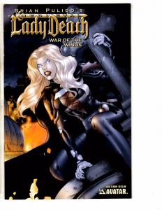 Lot Of 9 Lady Death Avatar Comic Books War Winds # 1 (3) 2 (2) 3 (2) 4 (2) J261