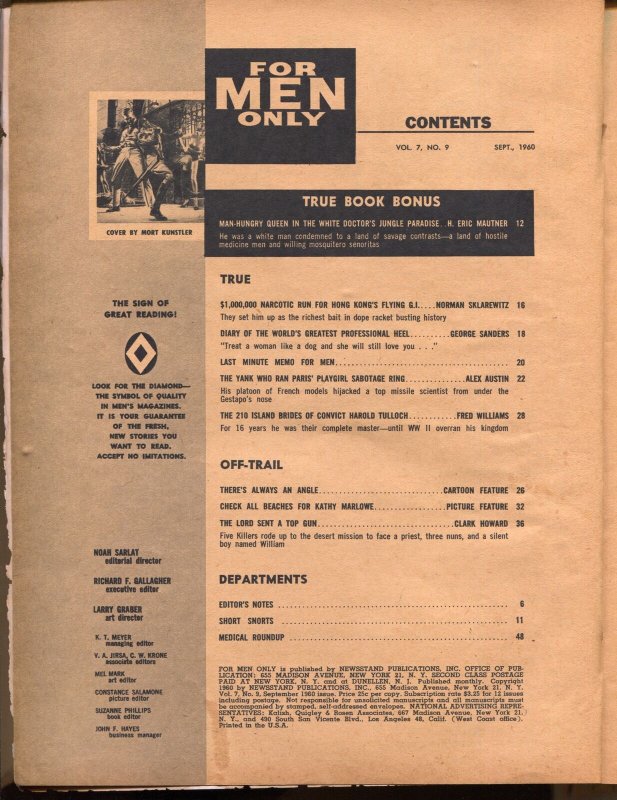 Action For Men 9/1960-Atlas-Mort Kunstler-Ray DeSoto-Al Rossi-Copleand-G-