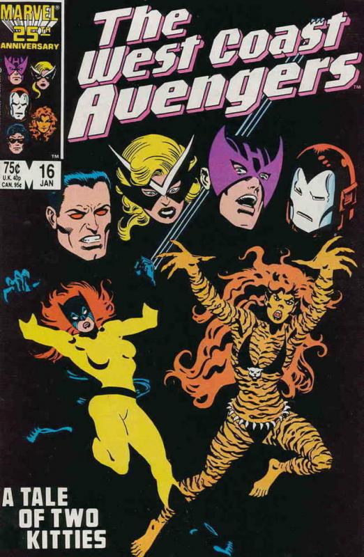 WEST COAST AVENGERS #16, VF/NM, Wonder Man, HawkEye, Iron Man, Tigra, 1985 1987