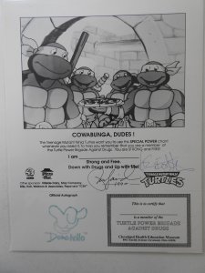 Anti-Drug Promo Signed Donatello Eastman and Laird! RARE Early Promotional Pc.