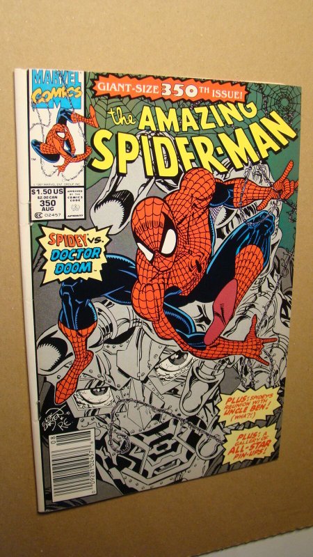 AMAZING SPIDER-MAN 350 *SOLID* VS DOCTOR DOOM DOUBLE-SIZE ERIK LARSEN ART