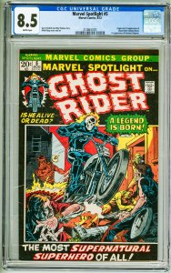 Marvel Spotlight #5 (1972) CGC 8.5! 1st Appearance of Ghost Rider!