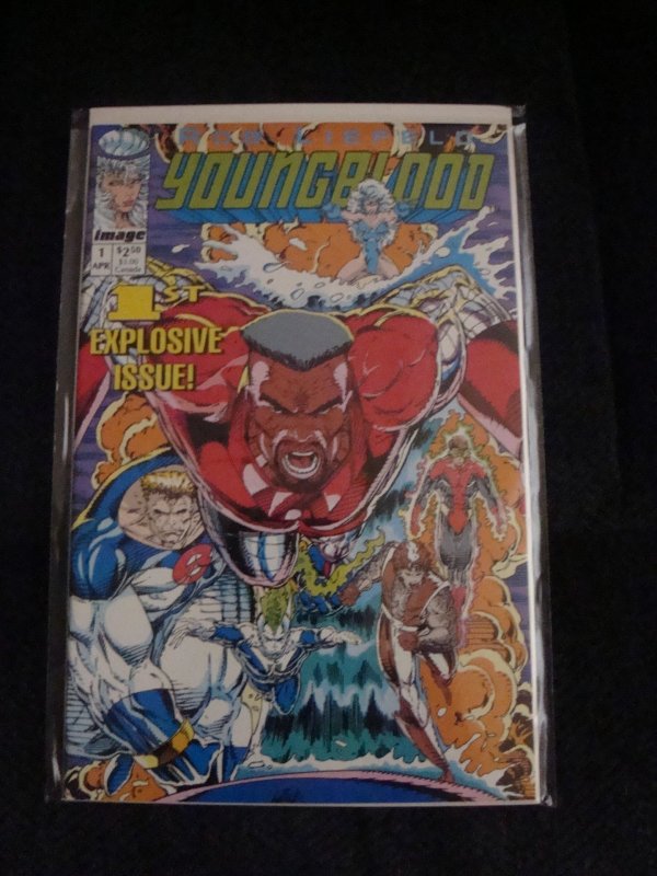 Youngblood #1 Rob Liefeld Flipbook: Variant Riptide in logo.