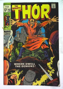 Thor (1966 series)  #163, Fine (Actual scan)