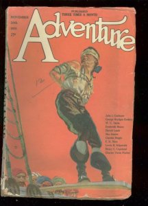ADVENTURE PULP-NOV 20 1921-WC TUTTLE-TENSE PIRACY COVER-very good VG