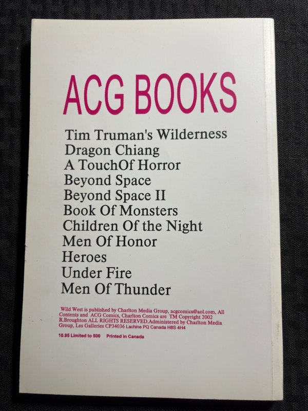 20025 ACG WILD WEST Collection SC FN+ 6.5 Cheyenne Kid