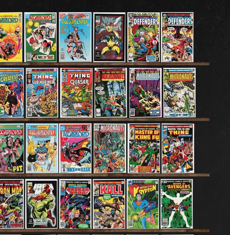 Huge Lot 150+ Comics with Warlord, Micronauts, The Defenders & More!