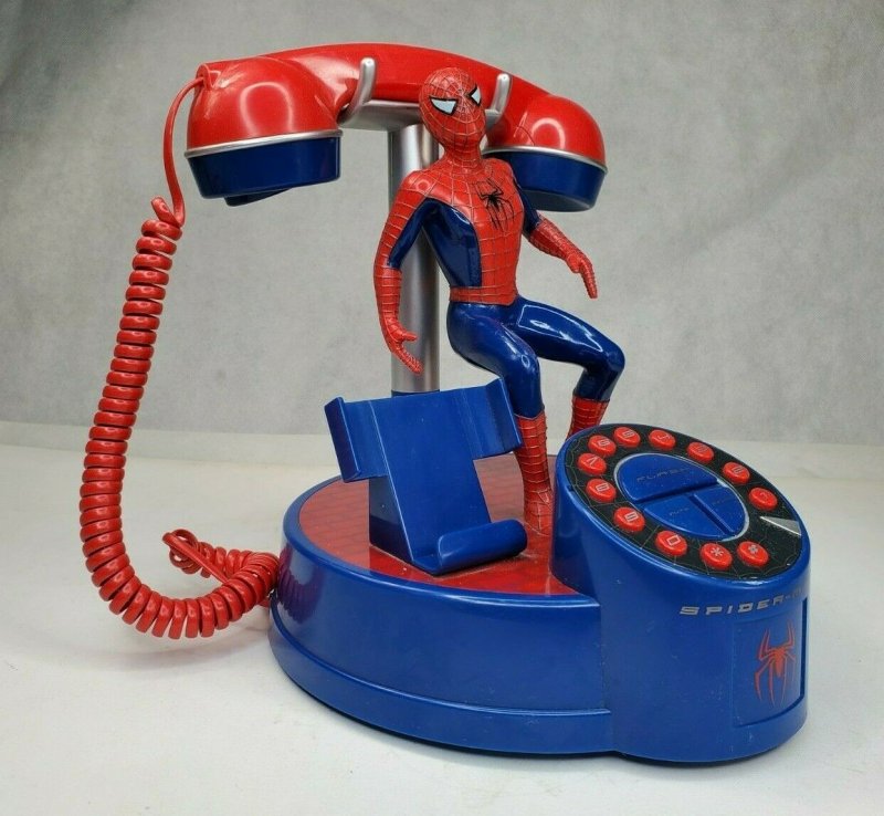 Spider-Man 2 Rotary Home Phone Vintage MARVEL Retro 2004 Limited NM