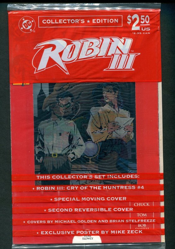 Robin III #4 (NM) Huntress / Polybagged / Zeck Poster / February 1993
