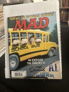 Mad Magazine Issue #410 October 2001 Back to School - The Simpsons, Tomb Raider