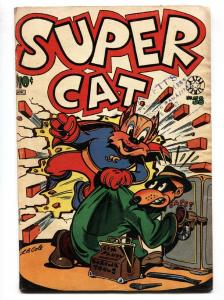 SUPER CAT #58-last issue-L.B. Cole cover-Suicide-funny animal