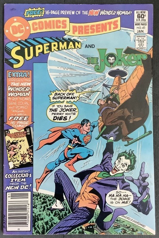 DC Comics Presents #41 Newsstand Edition (1982, DC) Featuring the Joker. VF+