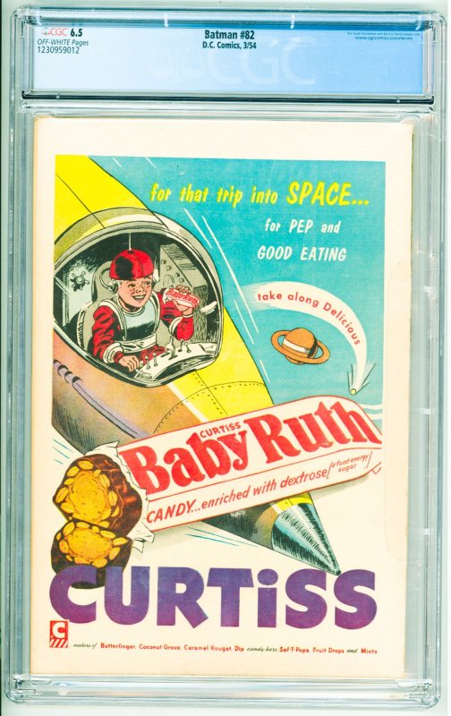 Batman #82 (1954) CGC 6.5! OW Pages!