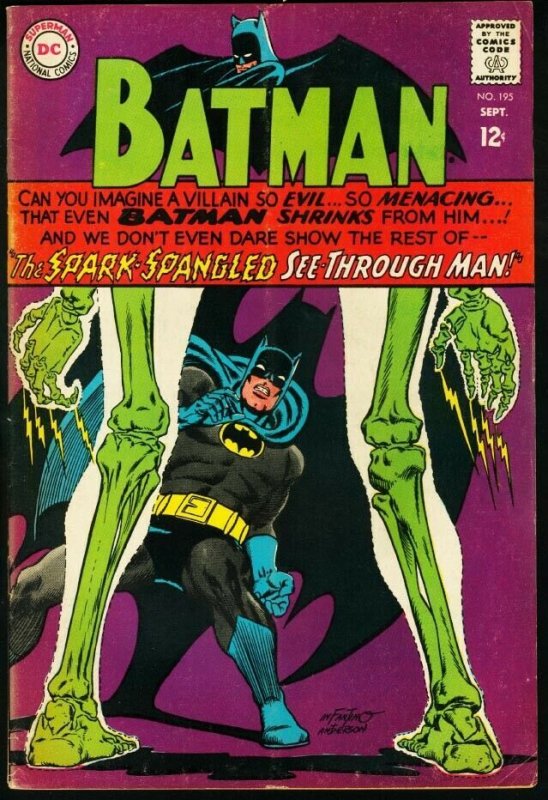 BATMAN #195-1967-DC-very good VG